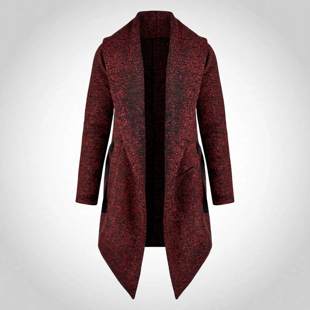 Lionel Fitzwilliam | Marled Knit Mens Jacket with Asymmetric Hem