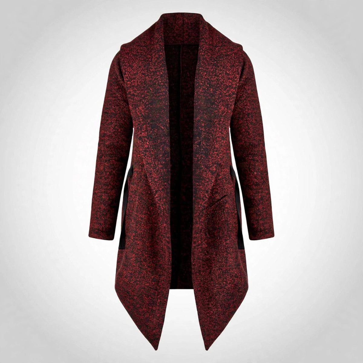 Lionel Fitzwilliam | Marled Knit Mens Jacket with Asymmetric Hem