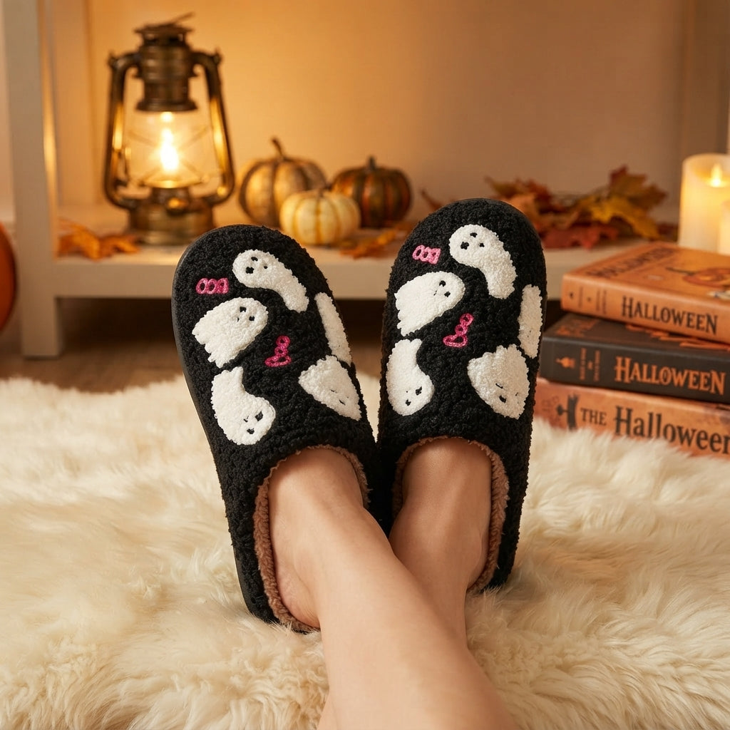 Nadia Fletcher | Ghost Print Slippers for Women