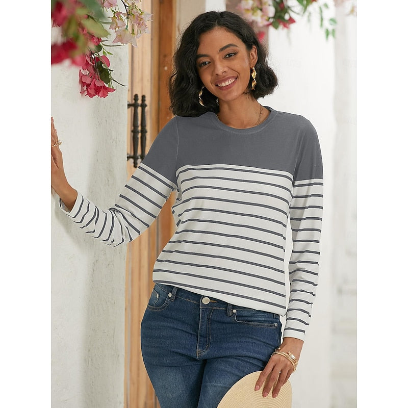 Deirdre Mulcahy | Striped Long Sleeve Top
