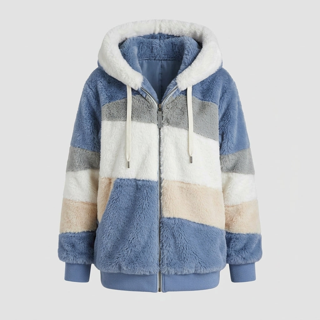 Naomi Stanton | Multicolour Faux Fur Hooded Puffer Jacket