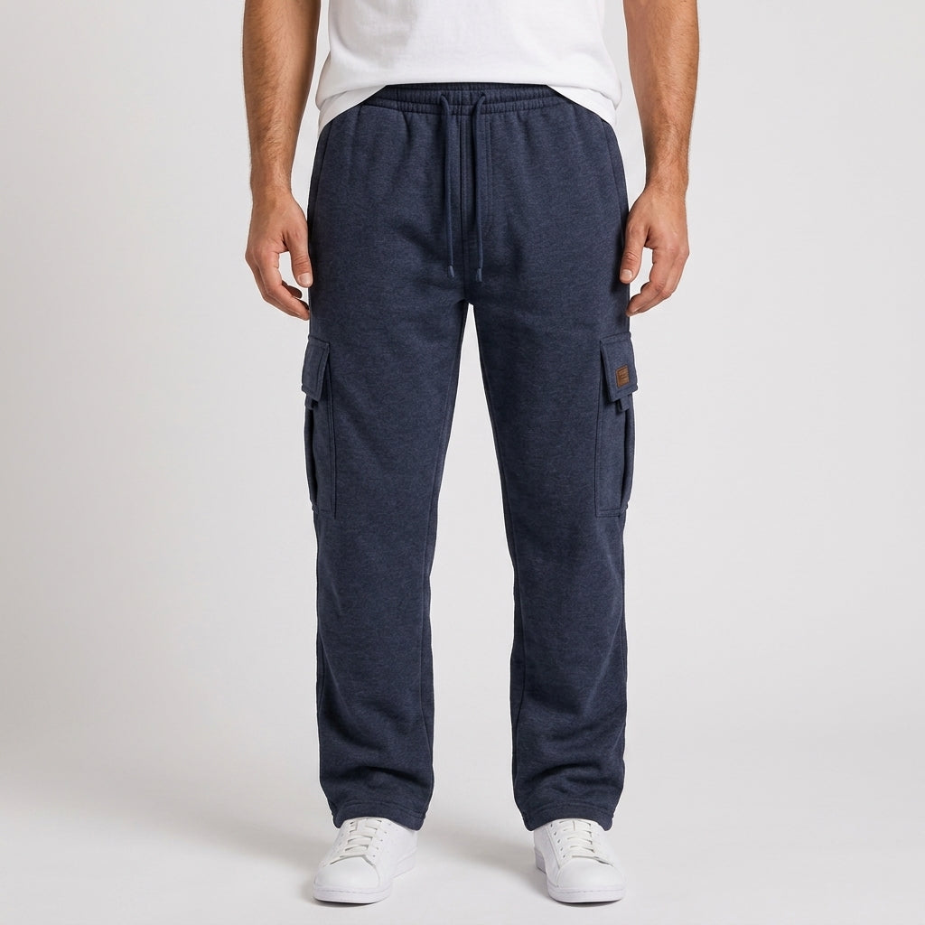Nathaniel Hughes | Loose Fit Cargo Trousers For Men - Navy Blue