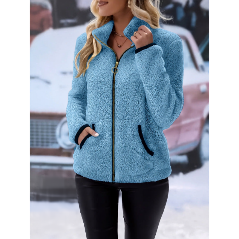 Niamh Sutherland | Plush Zip-Up Fleece Jacket