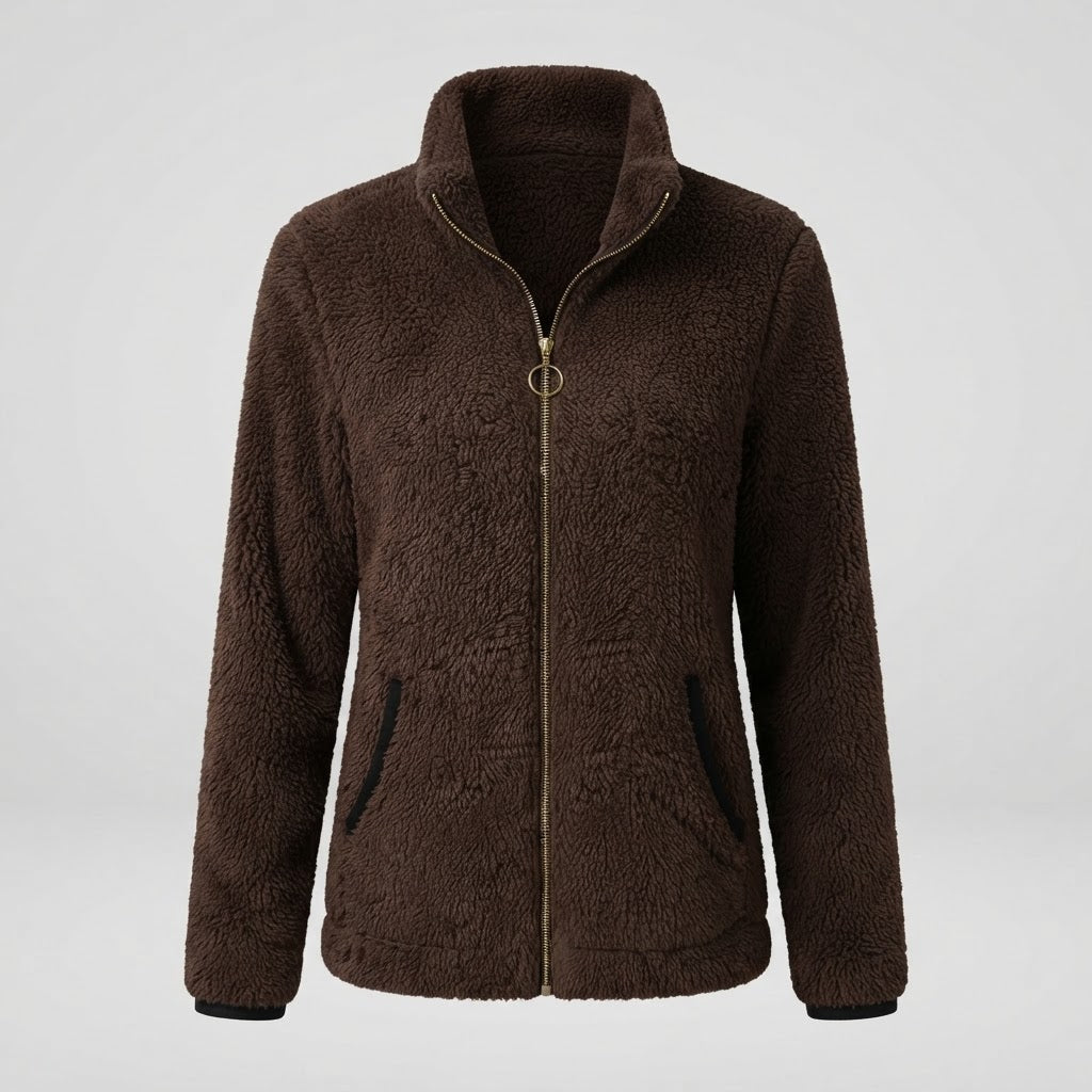 Niamh Sutherland | Plush Zip-Up Fleece Jacket