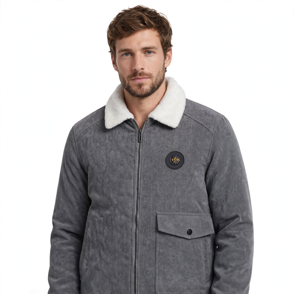 Roland Ashbourne | Corduroy Work Jacket with Sherpa Collar