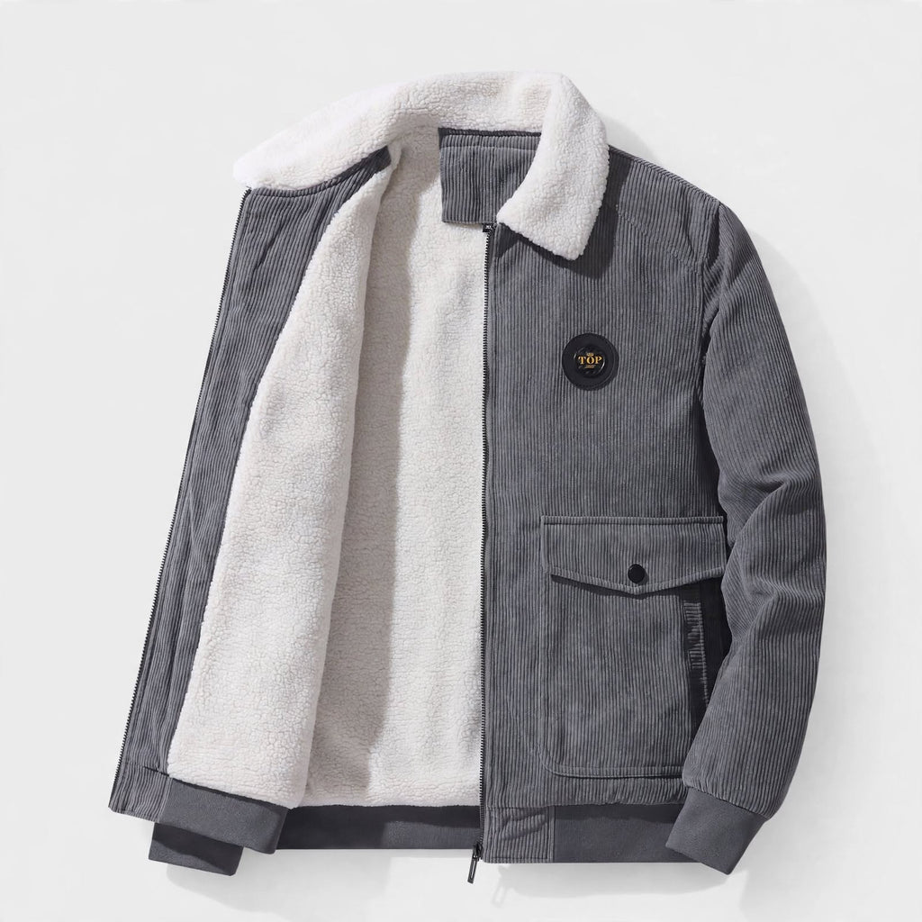 Roland Ashbourne | Corduroy Work Jacket with Sherpa Collar