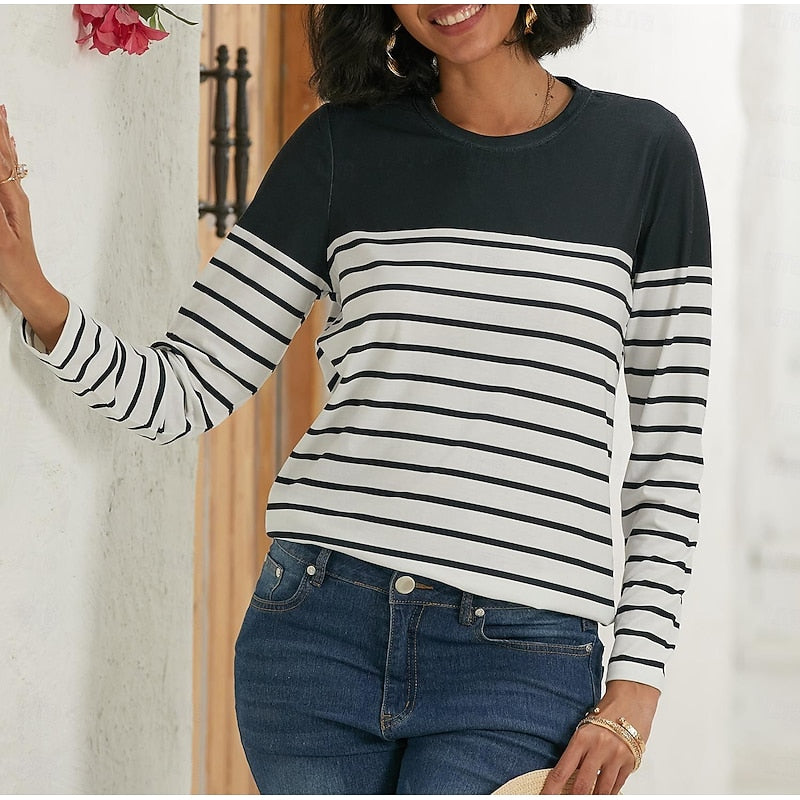 Deirdre Mulcahy | Striped Long Sleeve Top
