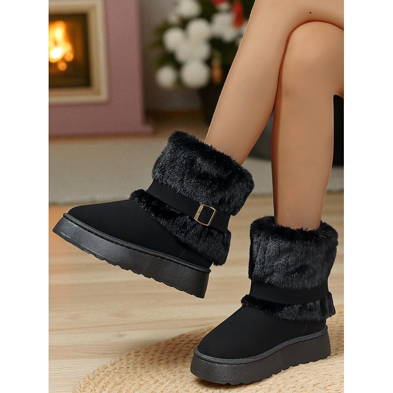 Olivia Wilson | Cozy Fur-Trimmed Snow Boots