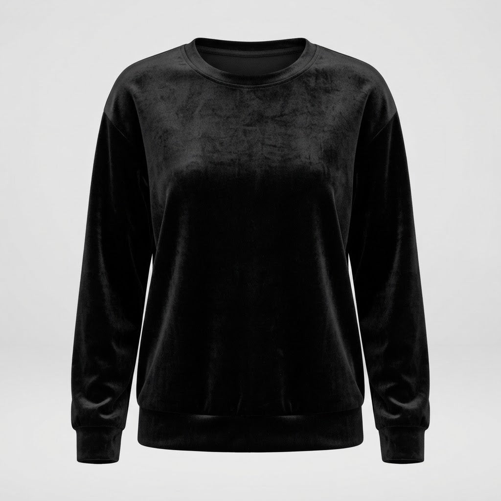 Orla Sheehan | Relaxed Long Sleeve Velvet Blouse