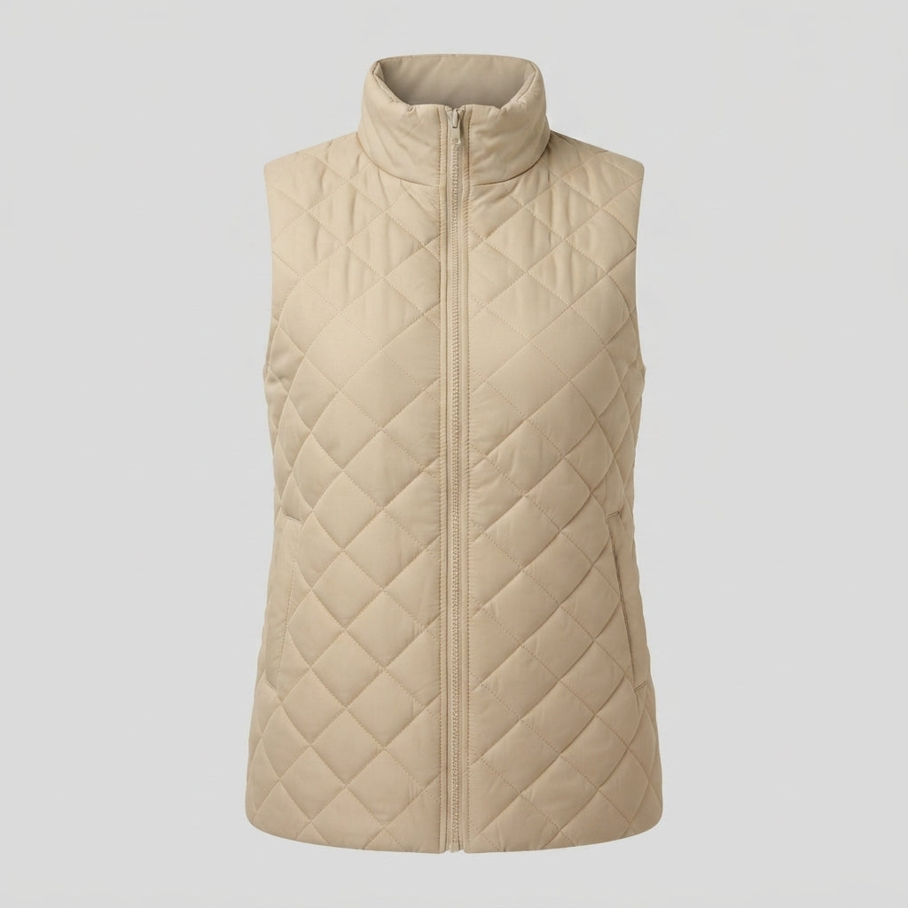 Penelope Scott | Quilted Longline Zip-Up Gilet