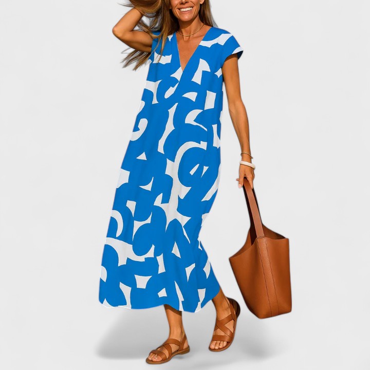 Margot Chevalier | Flowing V-Neck Maxi Dress