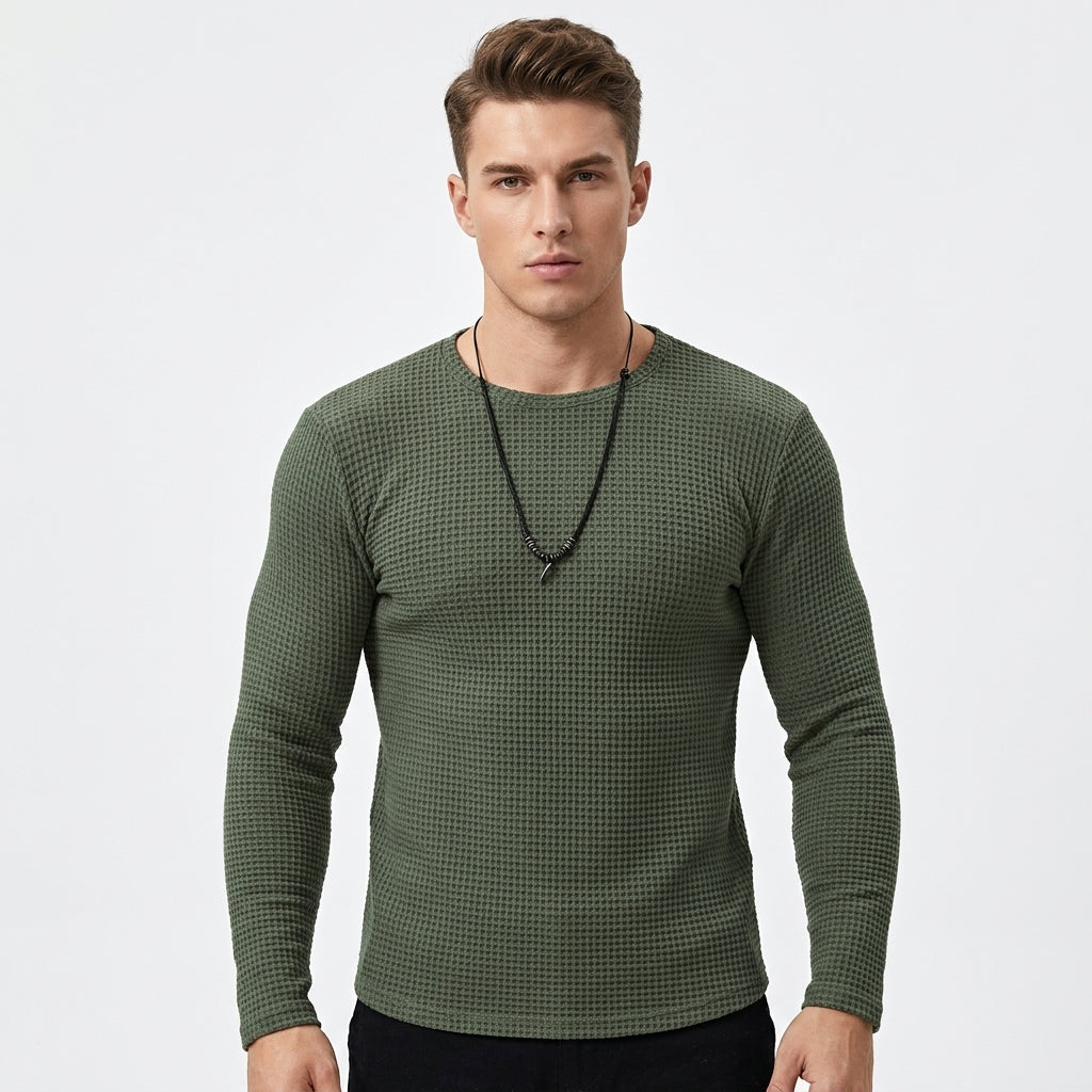 Alistair Grantham | Waffle-Knit Long-Sleeve Top For Men