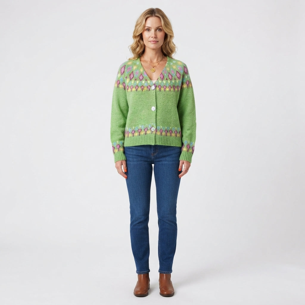 Rhiannon Williams | Nordic Patterned Knit Cardigan