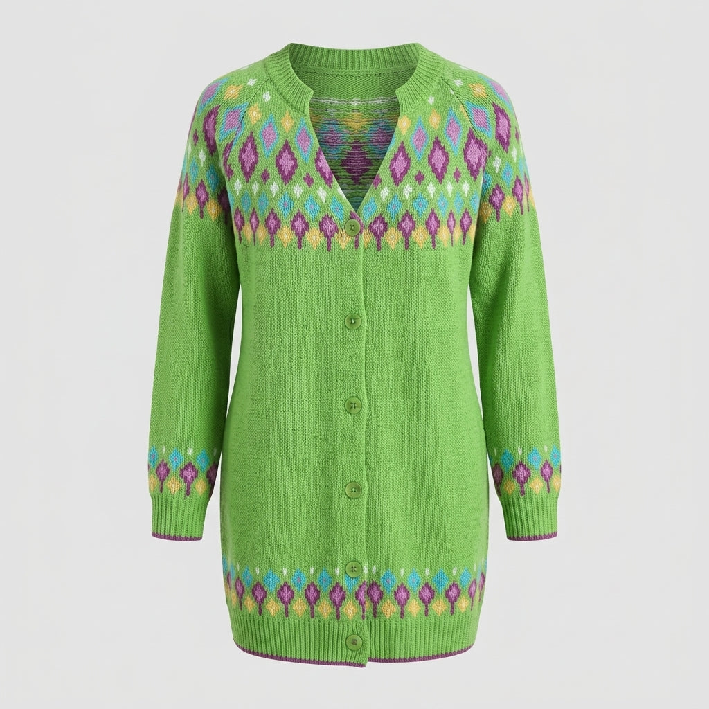 Rhiannon Williams | Nordic Patterned Knit Cardigan