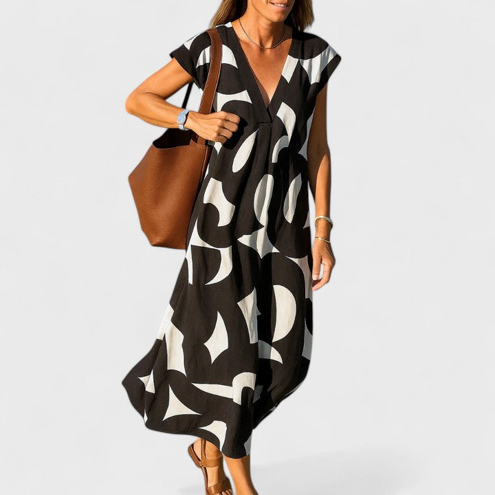 Margot Chevalier | Flowing V-Neck Maxi Dress