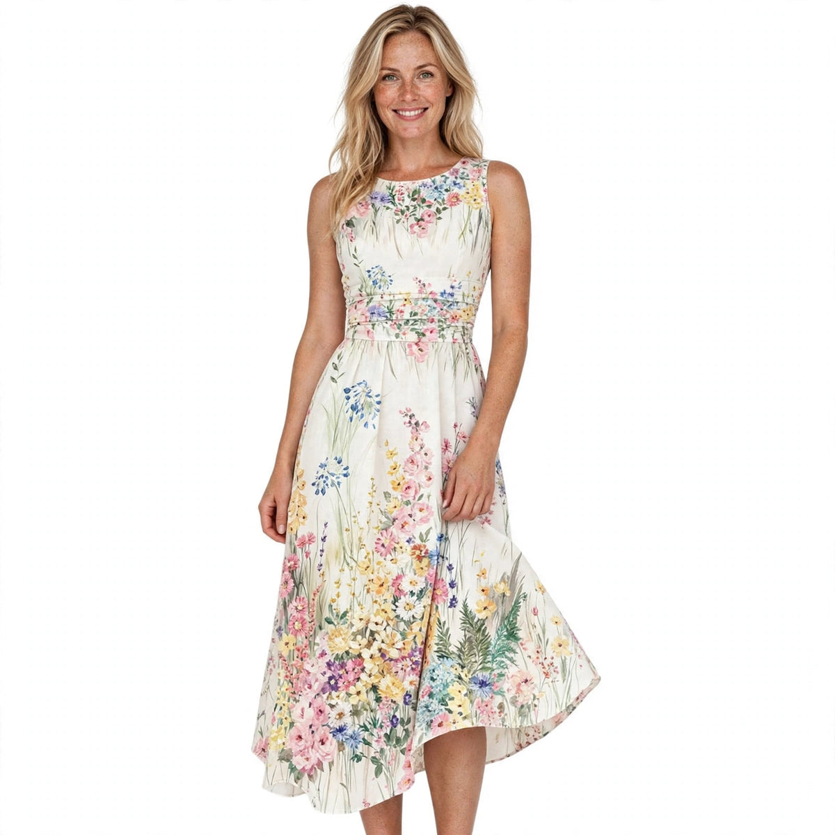 Eliza Thornbury | Sleeveless Floral Summer Dress