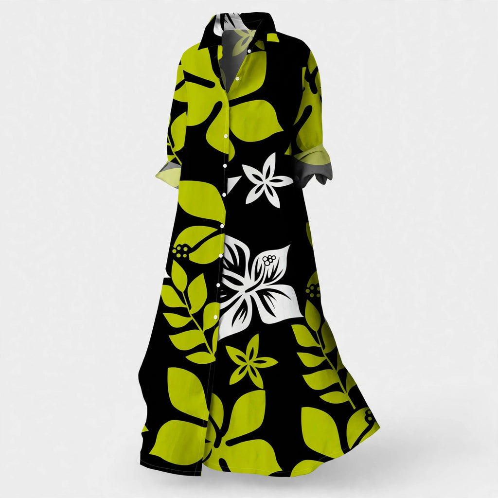 Millicent Sheridan | Floral Print Midi Shirt Dress