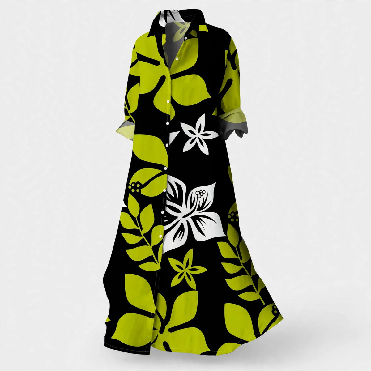 Millicent Sheridan | Floral Print Midi Shirt Dress