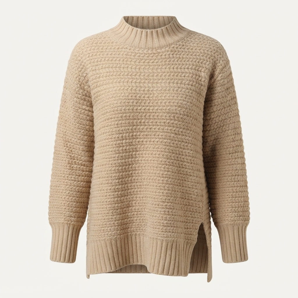 Rosie Baker | Chunky Knit Side-Slit Jumper