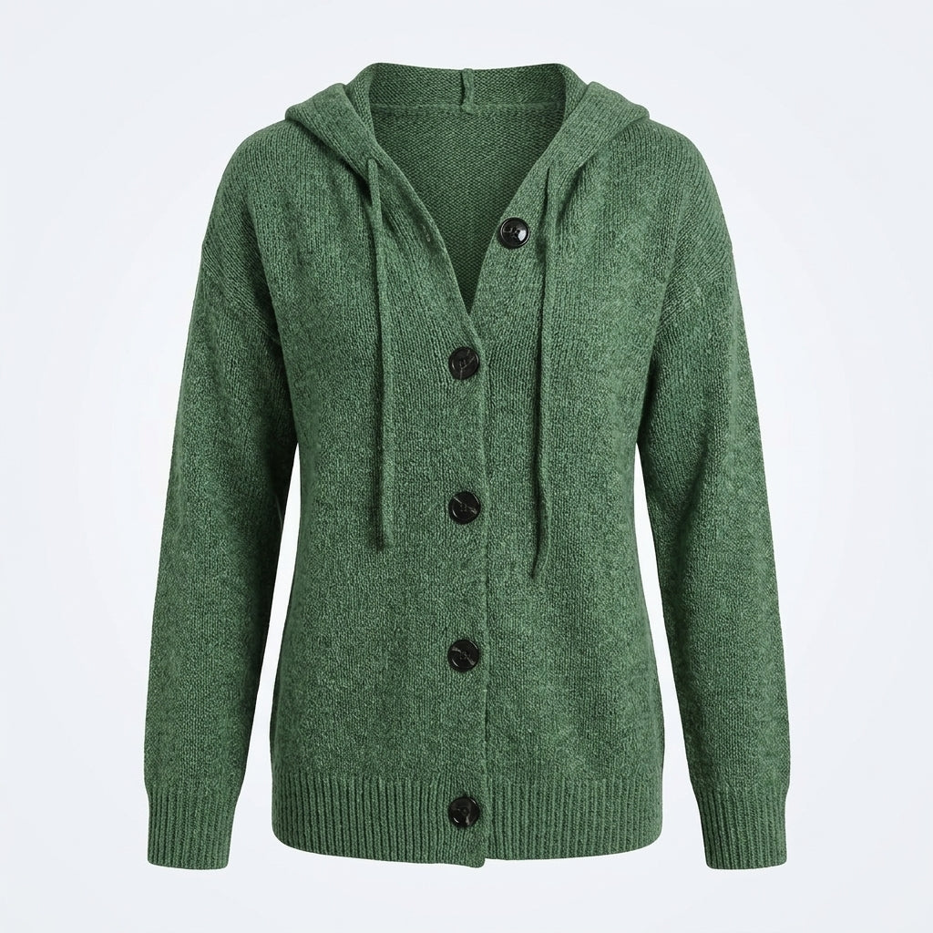 Rowena Ashfield | Hooded Single-Breasted Knit Cardigan