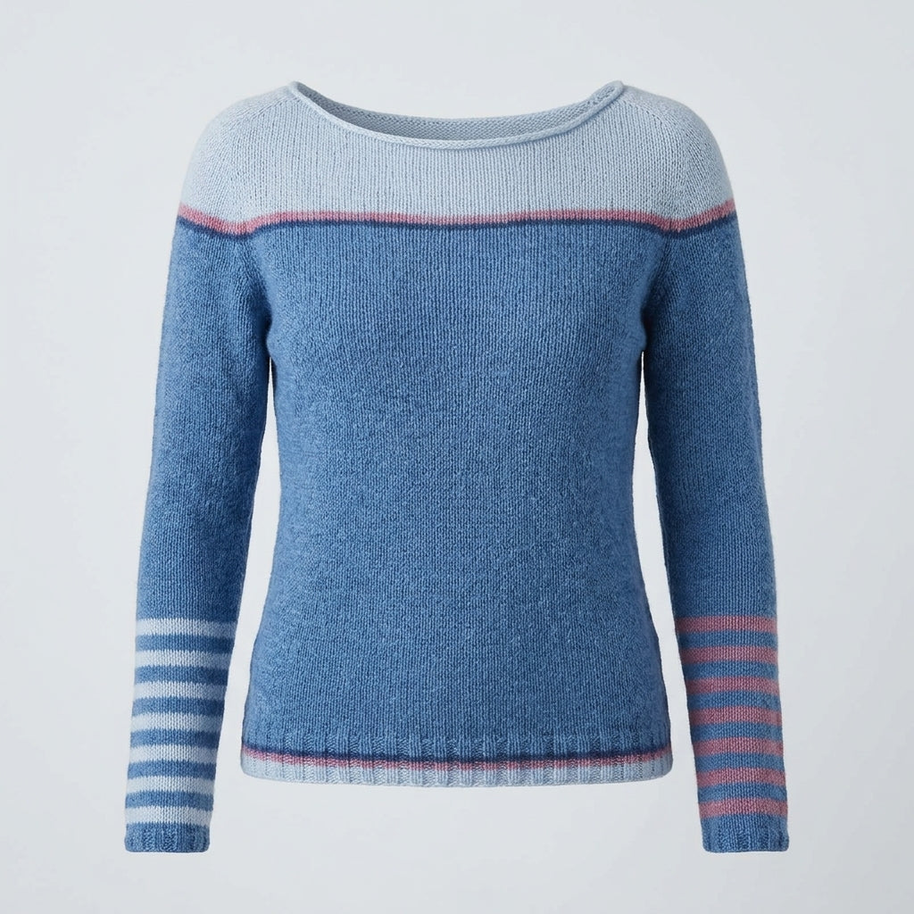 Rowena Pickford | Colour Block Striped Knit Sweater For Women