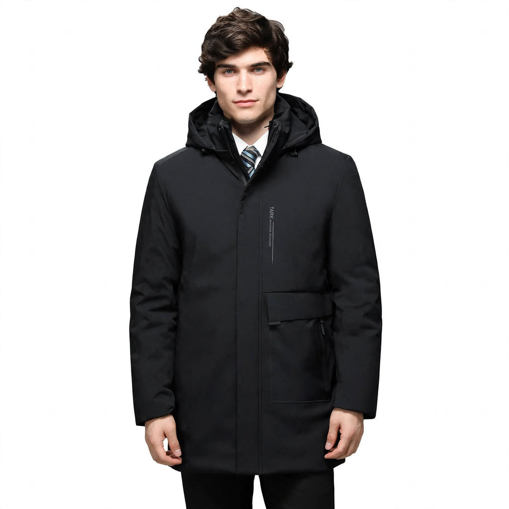 Nathaniel Ashcombe | Hooded Puffer Mens Jacket With Detachable Liner