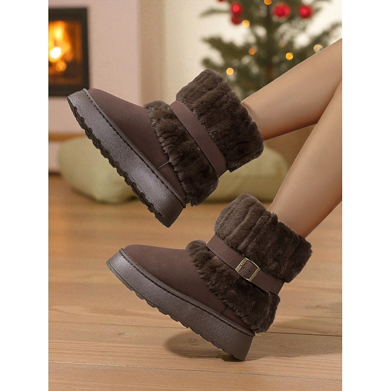 Olivia Wilson | Cozy Fur-Trimmed Snow Boots