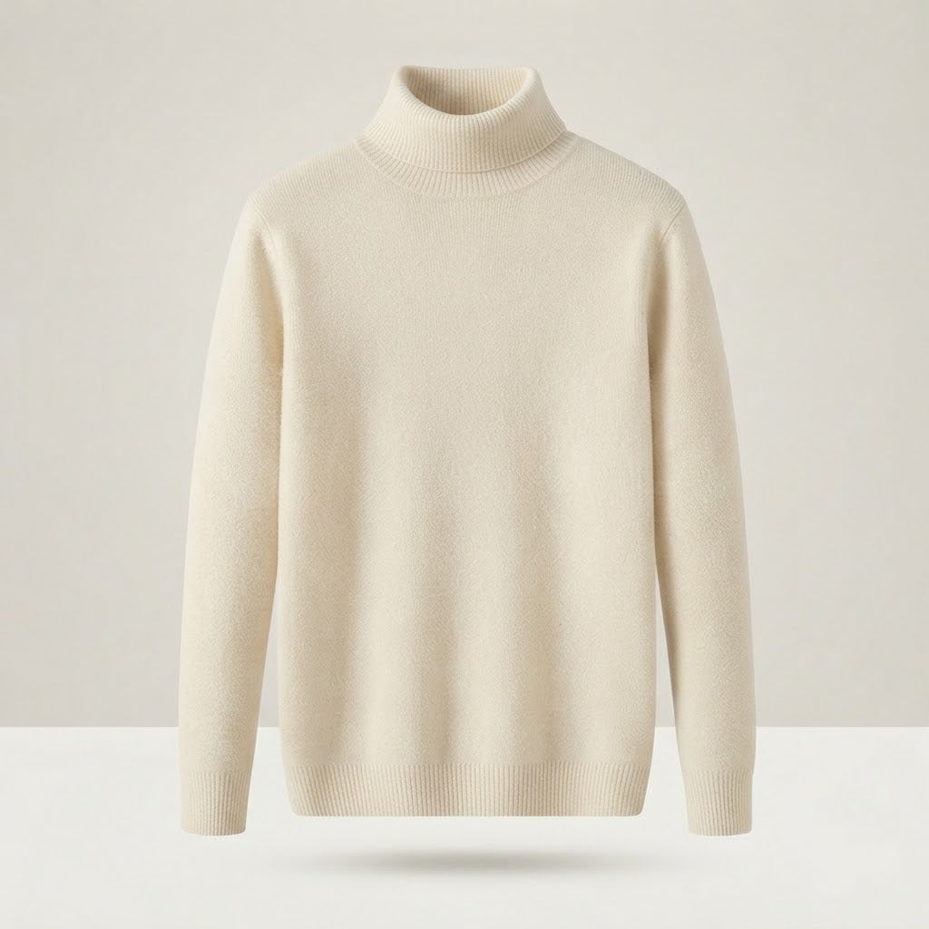 Saoirse Nolan | Pink Fleece-Lined Turtleneck Sweater