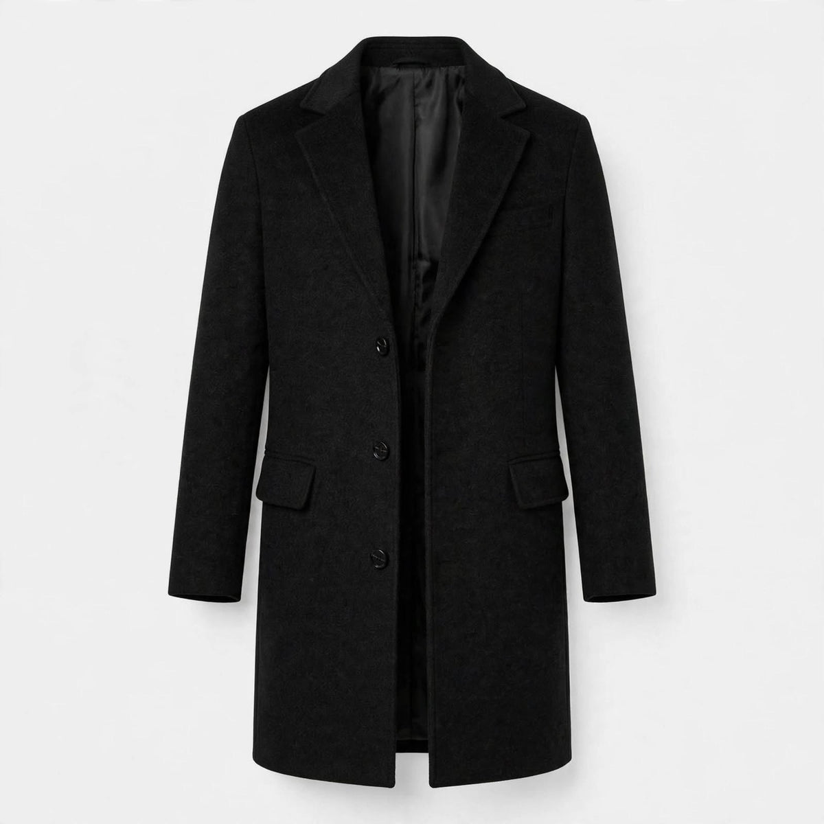 Barnaby Fenshaw | Wool-Blend Mens Coat With Notch Lapel