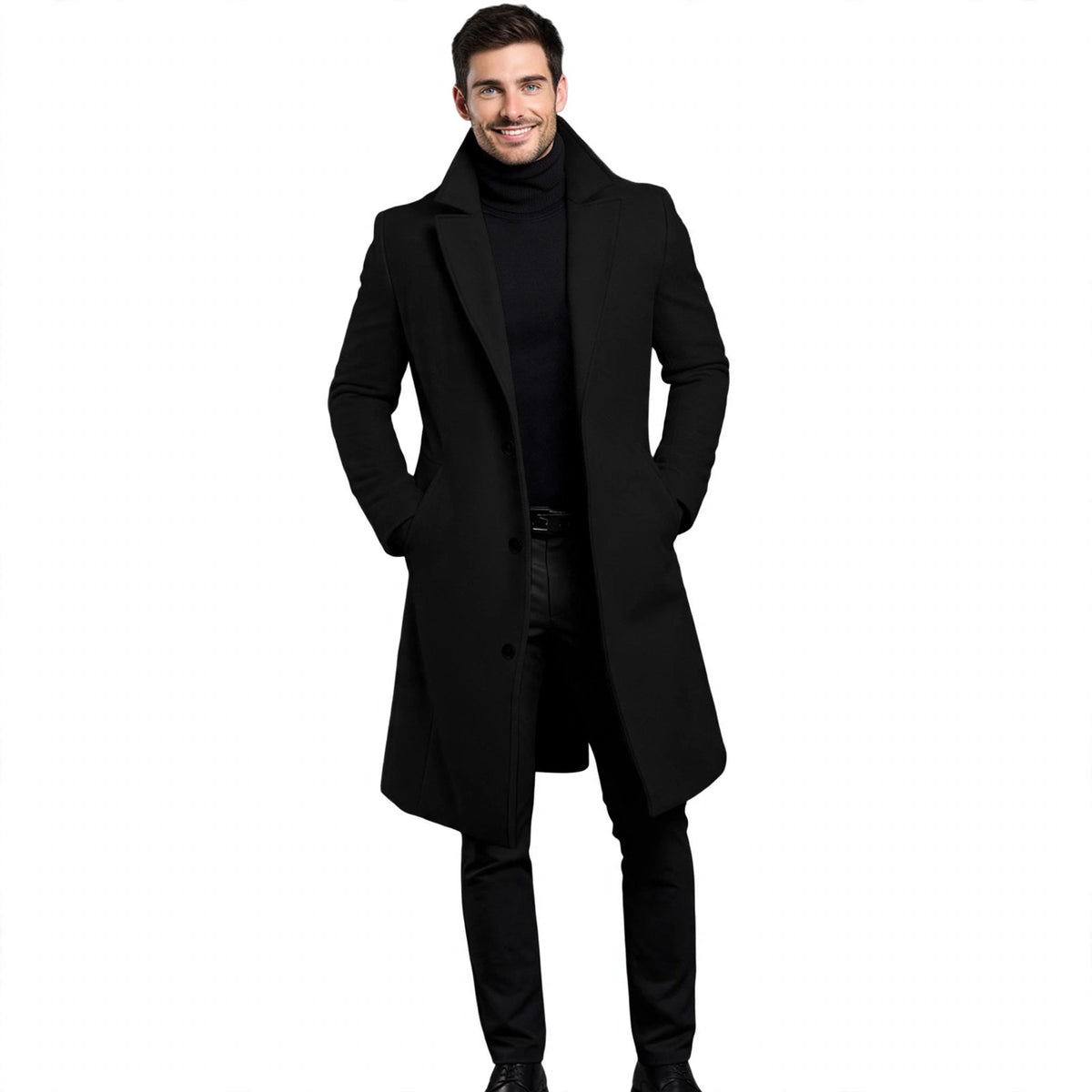 Barnaby Fenshaw | Wool-Blend Mens Coat With Notch Lapel