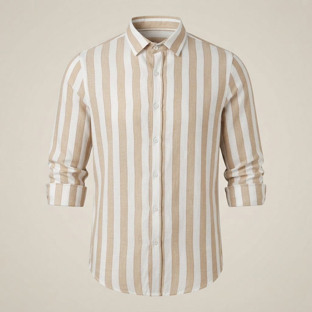 Sebastian Laurent | Luxury Striped Linen Shirt For Men