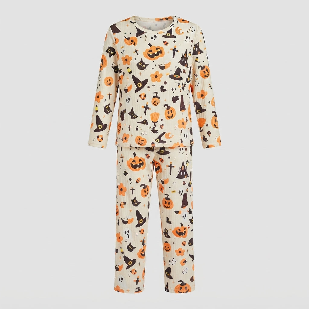 Bridget Coombes | Pumpkin Print Halloween Pyjama Set
