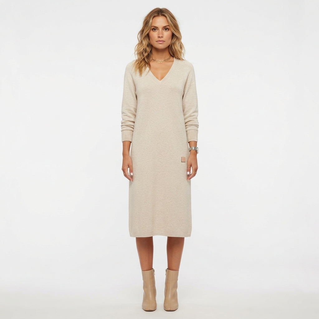 Tamsin Fairbrother | Oversized V-Neck Knit Dress