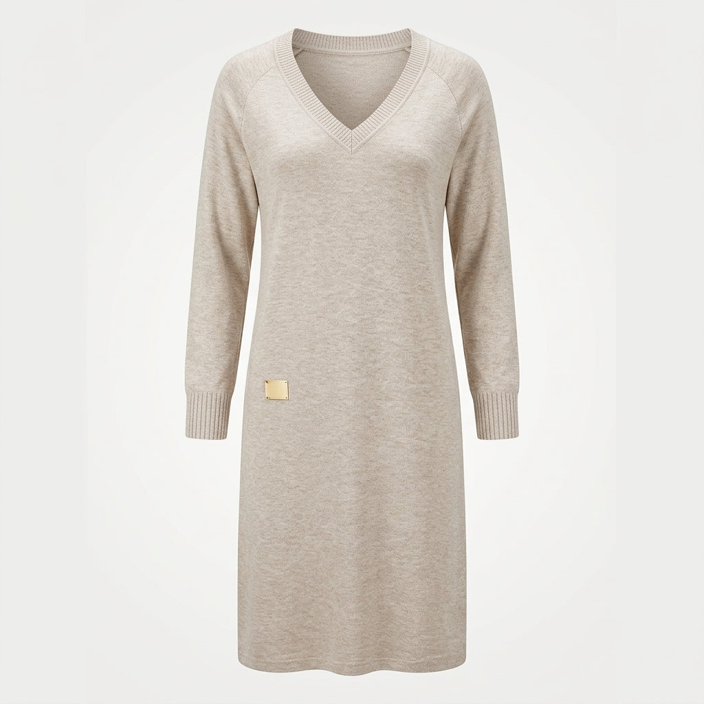 Tamsin Fairbrother | Oversized V-Neck Knit Dress