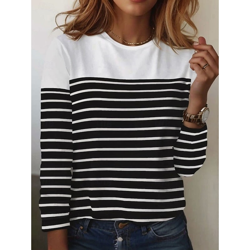 Deirdre Mulcahy | Striped Long Sleeve Top