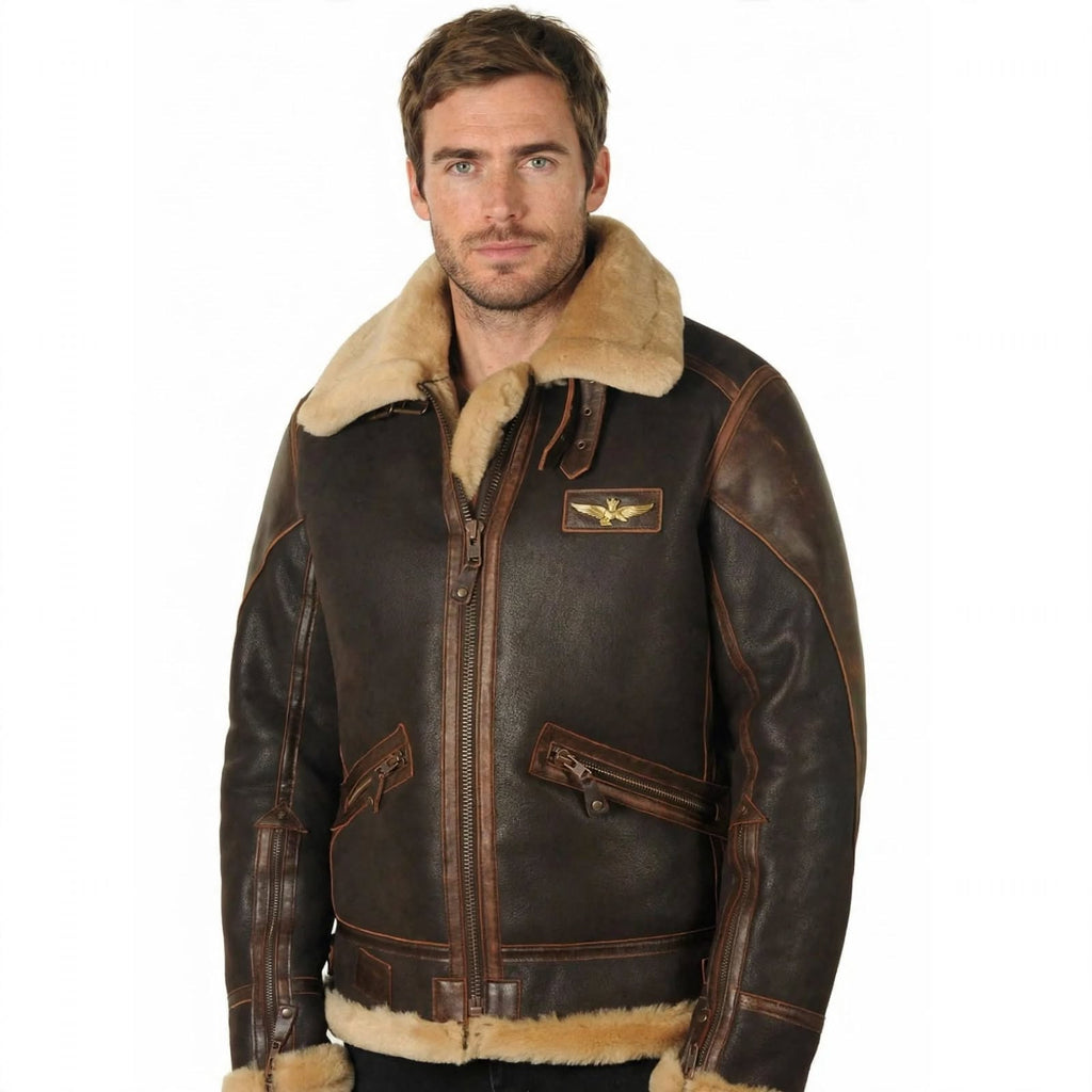 Douglas Fairfax | Shearling Leather Jacket for Men