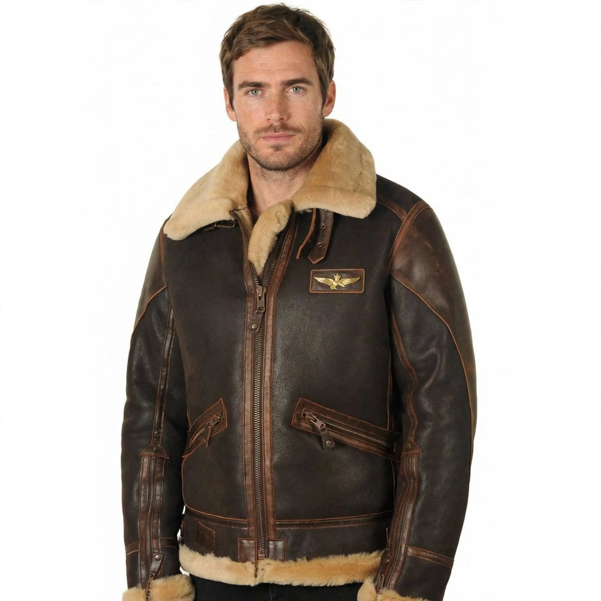 Douglas Fairfax | Shearling Leather Jacket for Men