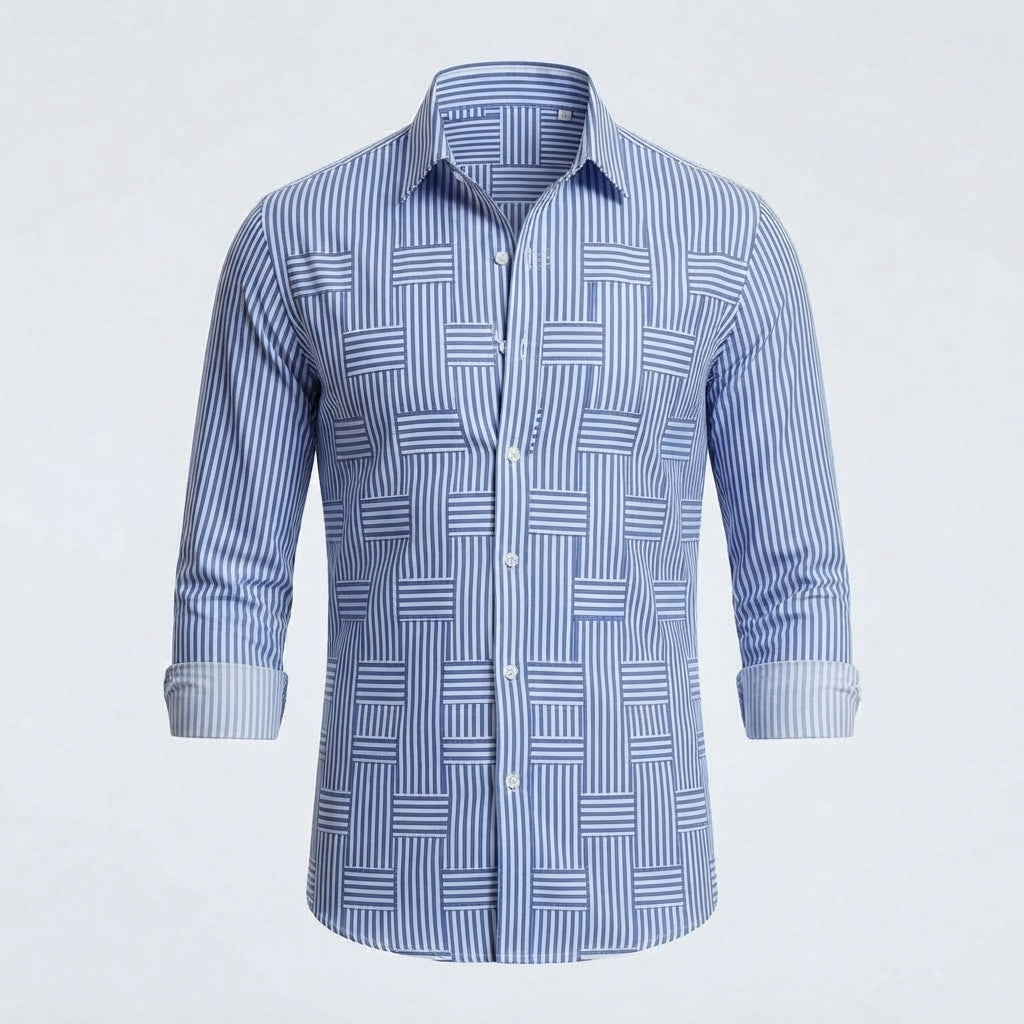 Thomas Redgrave | Striped Long Sleeve Shirt for Men