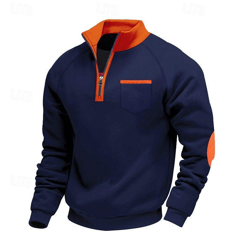 Alfie Sutton | Quarter-Zip Colour Block Pullover