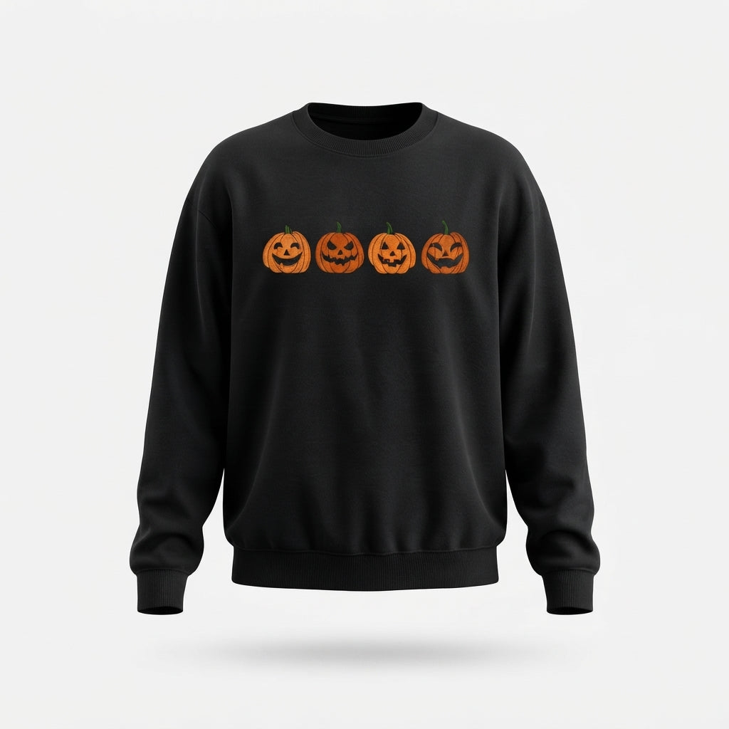 Isla Whitmore | Black Jack-O'-Lantern Halloween Sweater