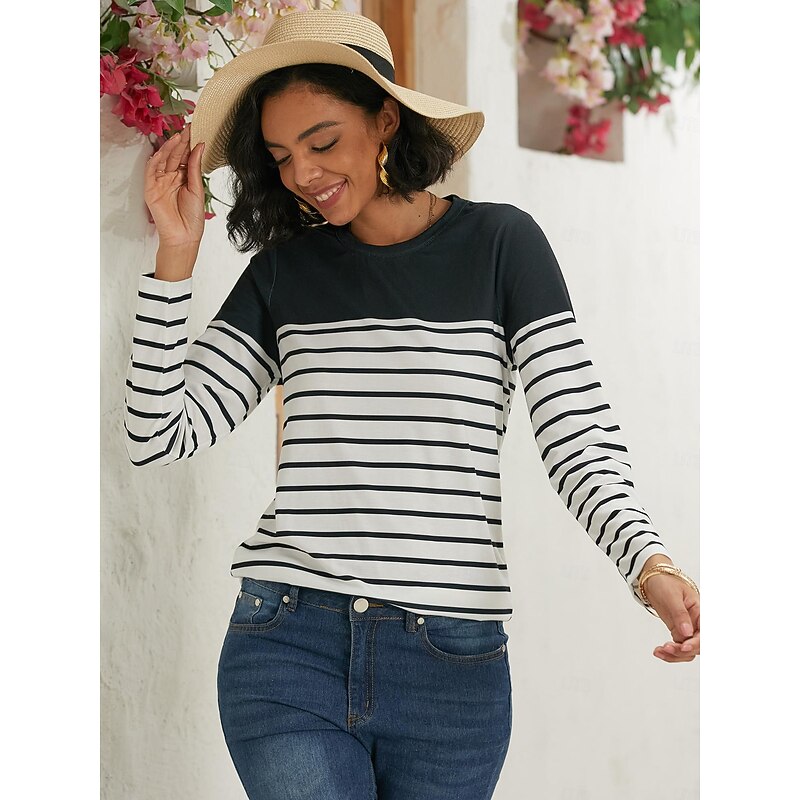 Deirdre Mulcahy | Striped Long Sleeve Top