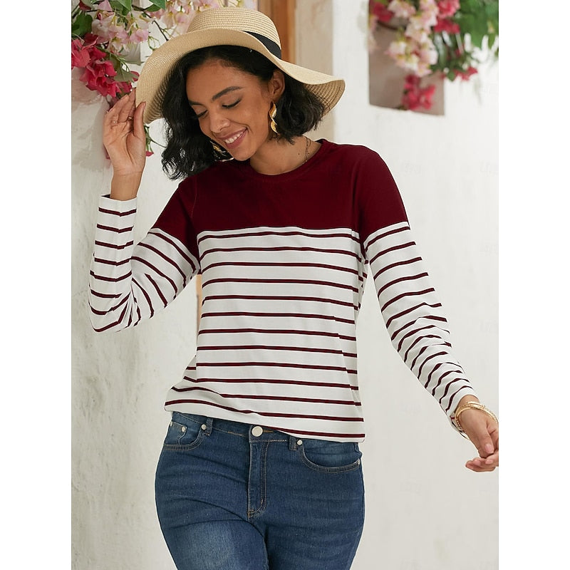 Deirdre Mulcahy | Striped Long Sleeve Top