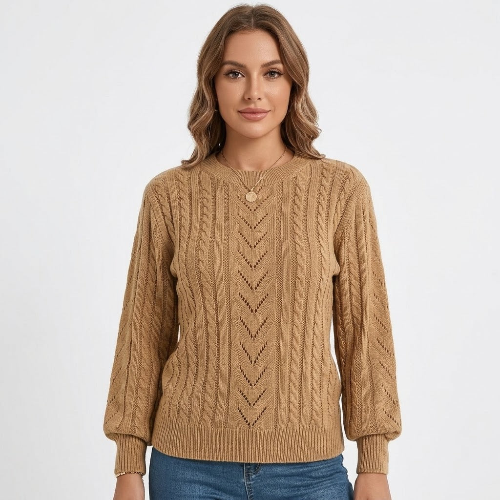 Verity Clarke | Cable-Knit Textured Sweater For Women