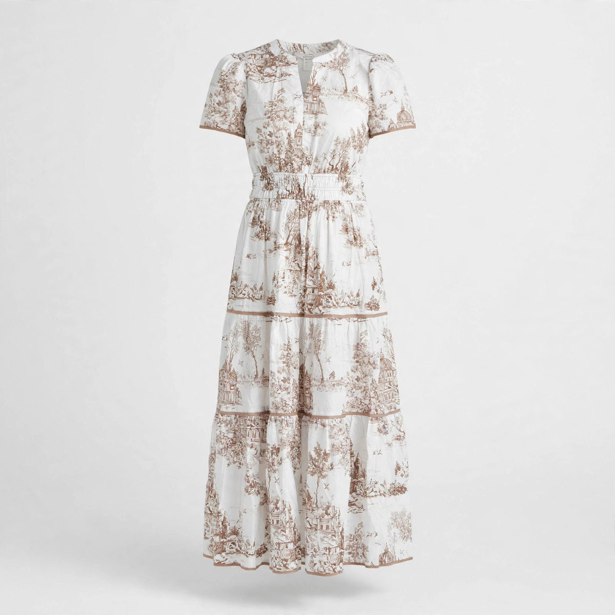 Constance Whitmore | Toile Print Tiered Maxi Dress