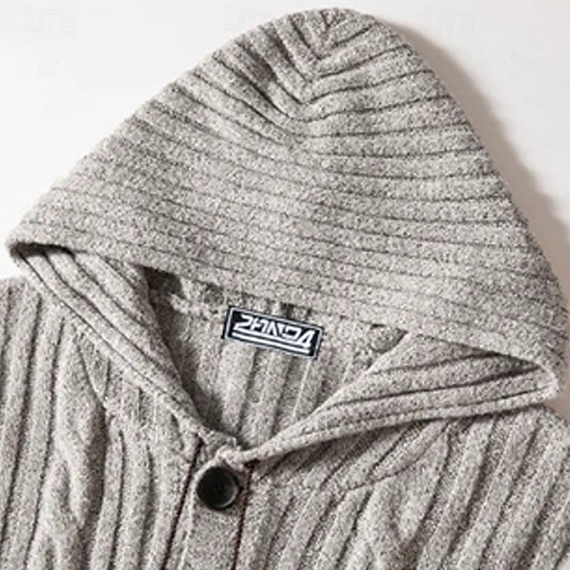 Barnaby Winstanley | Cable-Knit Hooded Cardigan for Men