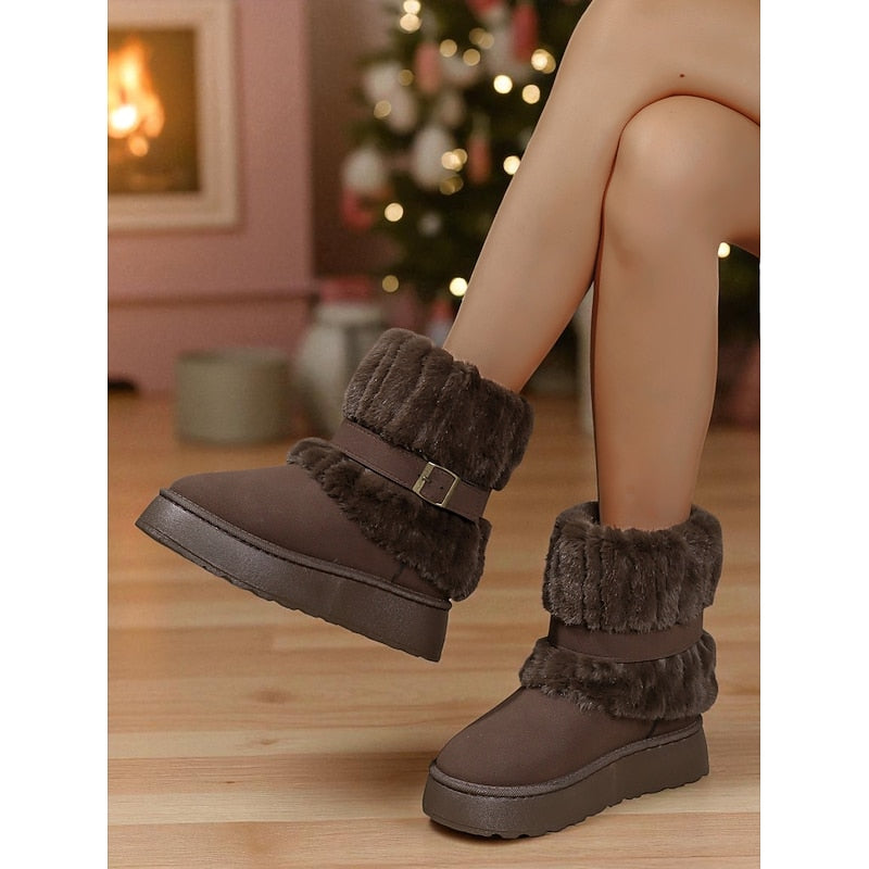Olivia Wilson | Cozy Fur-Trimmed Snow Boots
