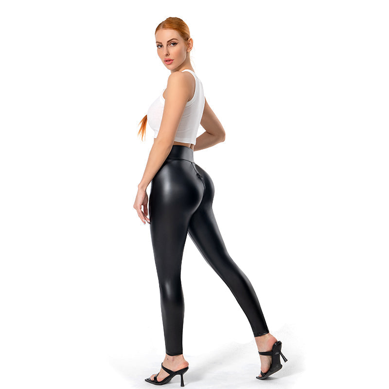 Penelope Scott | Matte High-Waisted Faux Leather Leggings