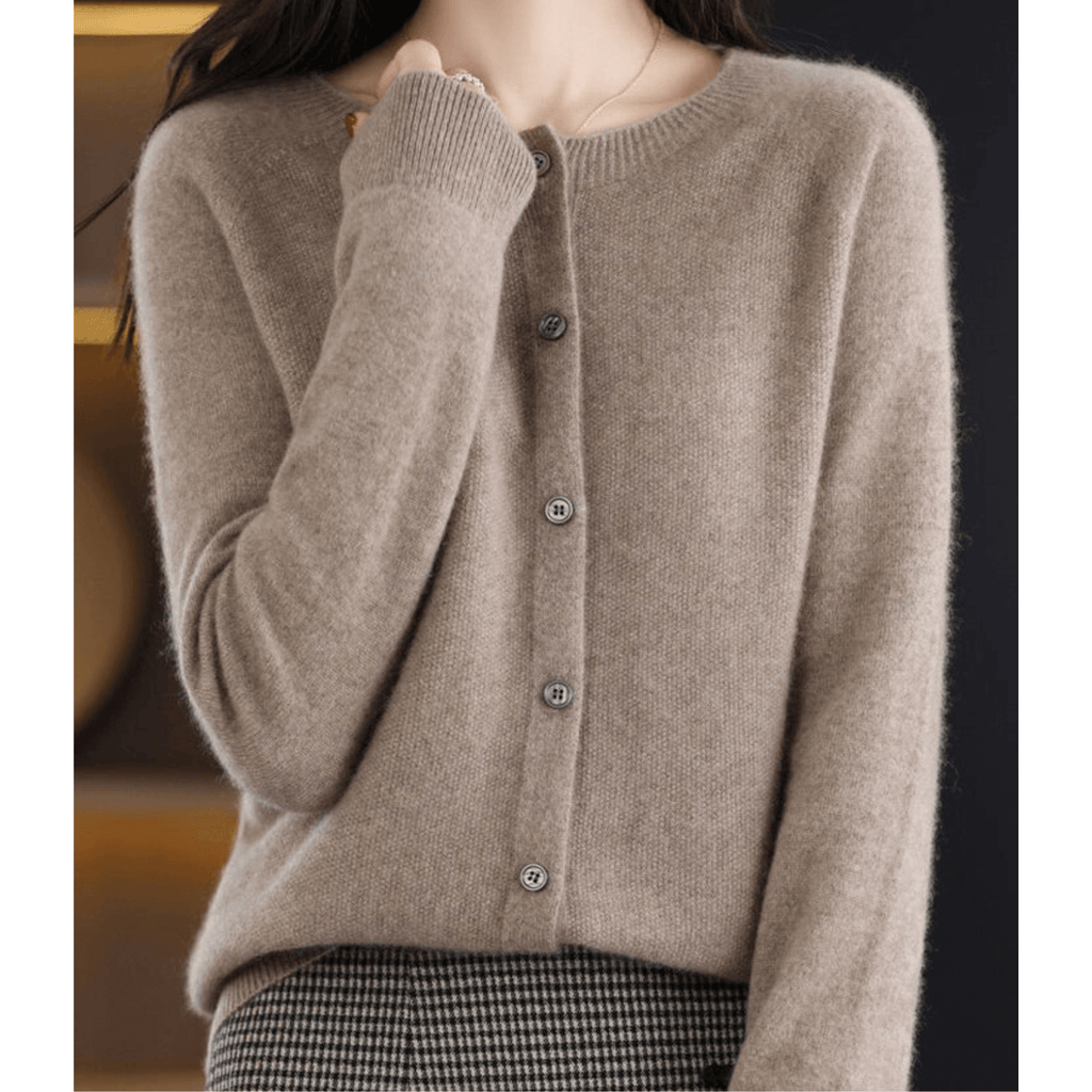 Arabella Hill | Round Neck Button-Down Cardigan