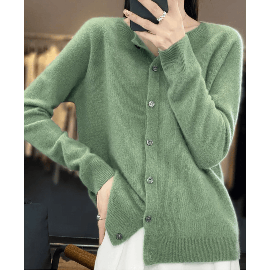Arabella Hill | Round Neck Button-Down Cardigan