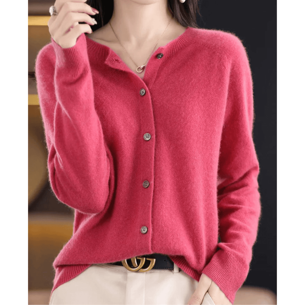 Arabella Hill | Round Neck Button-Down Cardigan